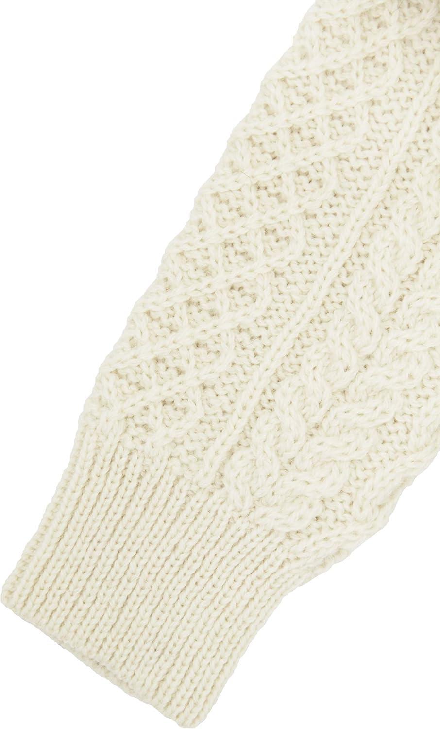 image:imageAran Crafts Aran Crew Neck Sweater 100 WoolNatural