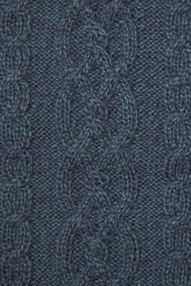 image:imageAran Crafts Basket Stitch Crew Neck Sweater 100 WoolBlackwatch