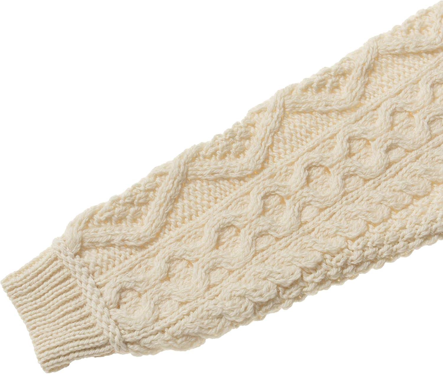 image:imageAran Crafts Boys Irish Cable Knitted Half Zip Sweater 100 Merino WoolNatural