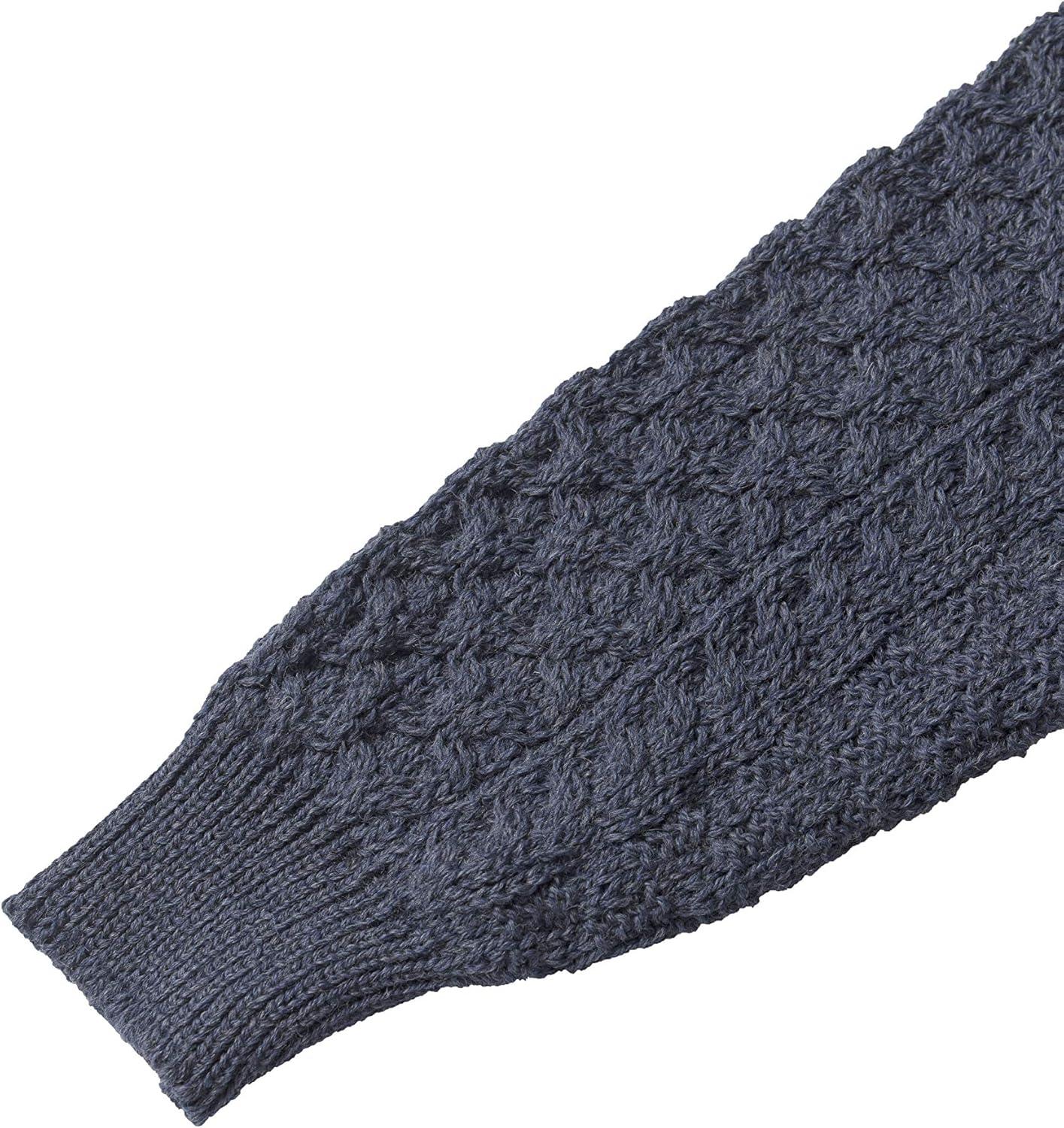 image:imageAran Crafts Irish Soft Cable Knitted Crew Neck Unisex Sweater 100 Pure New WoolCaspian