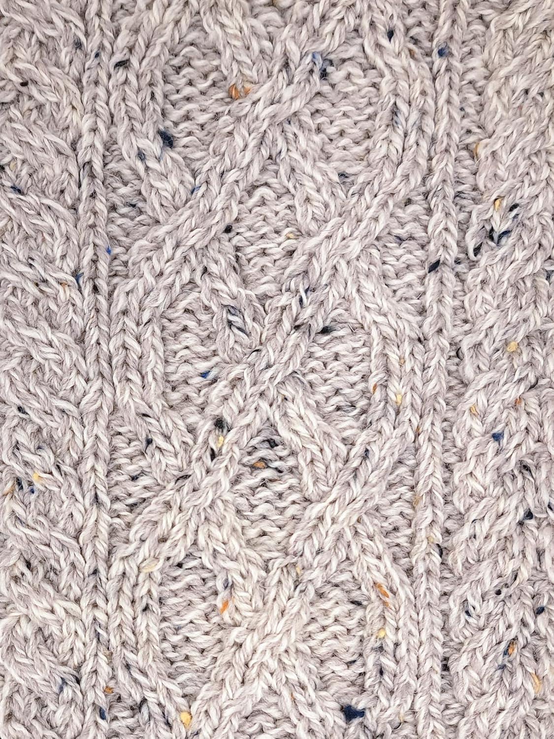 image:imageAran Crafts Mens Irish Cable Knit Half Zip Jacquard Sweater 100 Merino WoolOatmeal