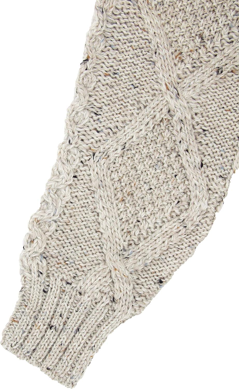 image:imageAran Crafts Mens Irish Cable Knitted Cardigan Sweater 100 Merino WoolOatmeal