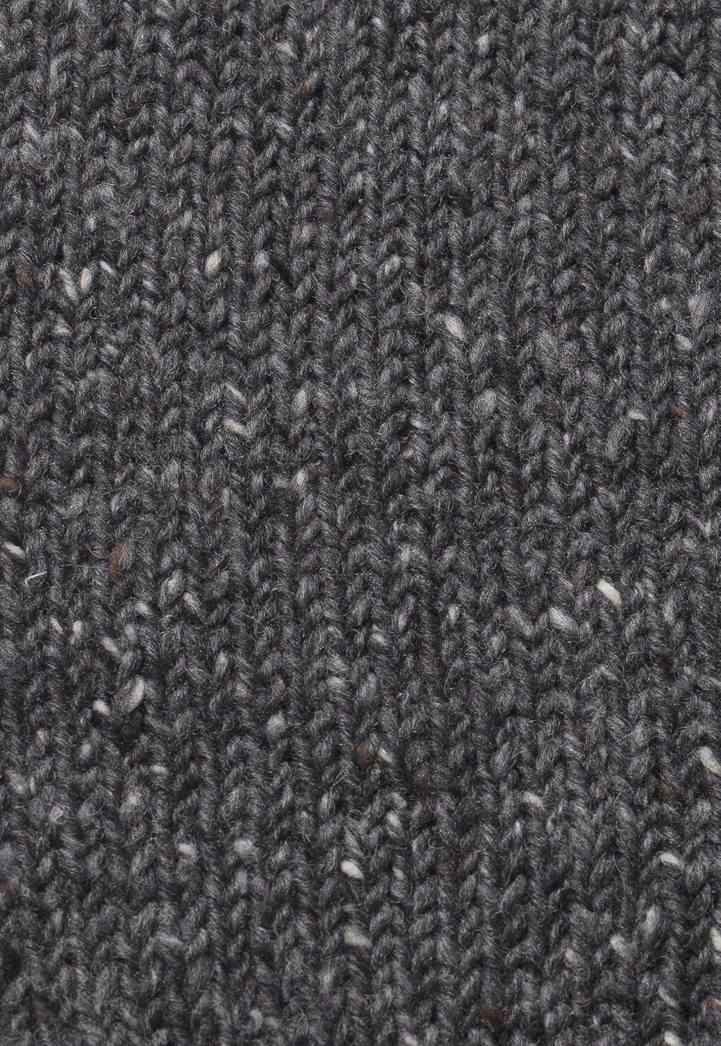 image:imageAran Crafts Mens Irish Cable Knitted Curl Neck Sweater 100 Donegal WoolCharcoal