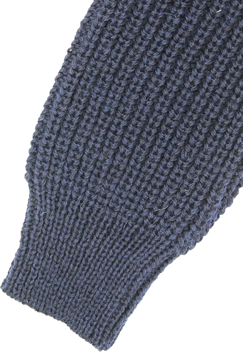 image:imageAran Crafts Mens Irish Cable Knitted Rib Roll Neck Sweater 100 Pure New WoolNavy