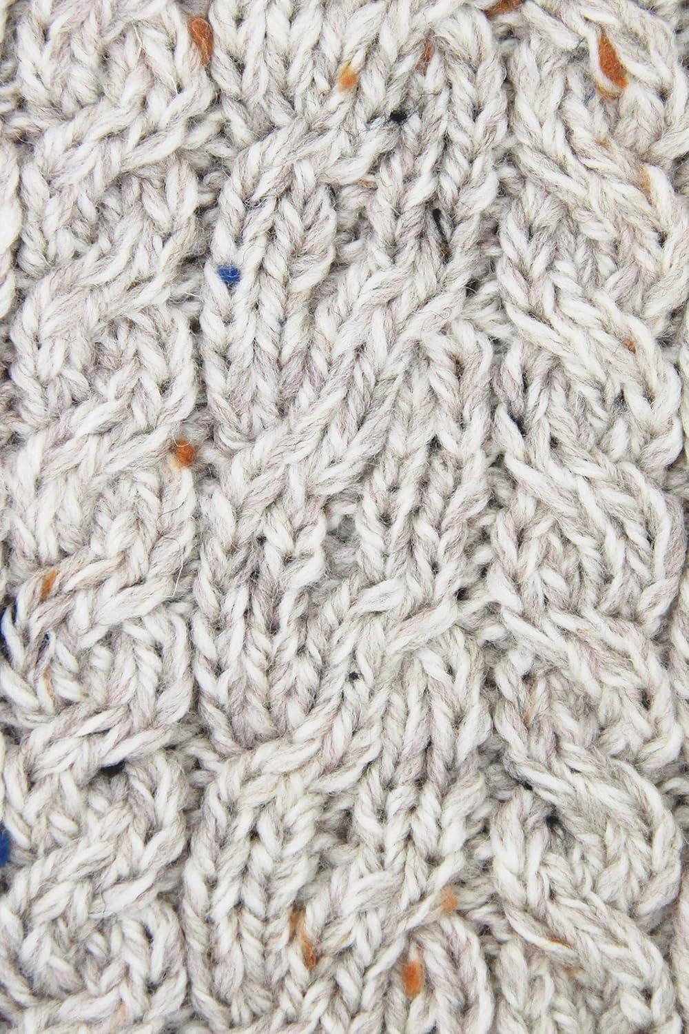 image:imageAran Crafts Mens Irish Cable Knitted Zip Hooded Cardigan 100 Merino WoolOatmeal