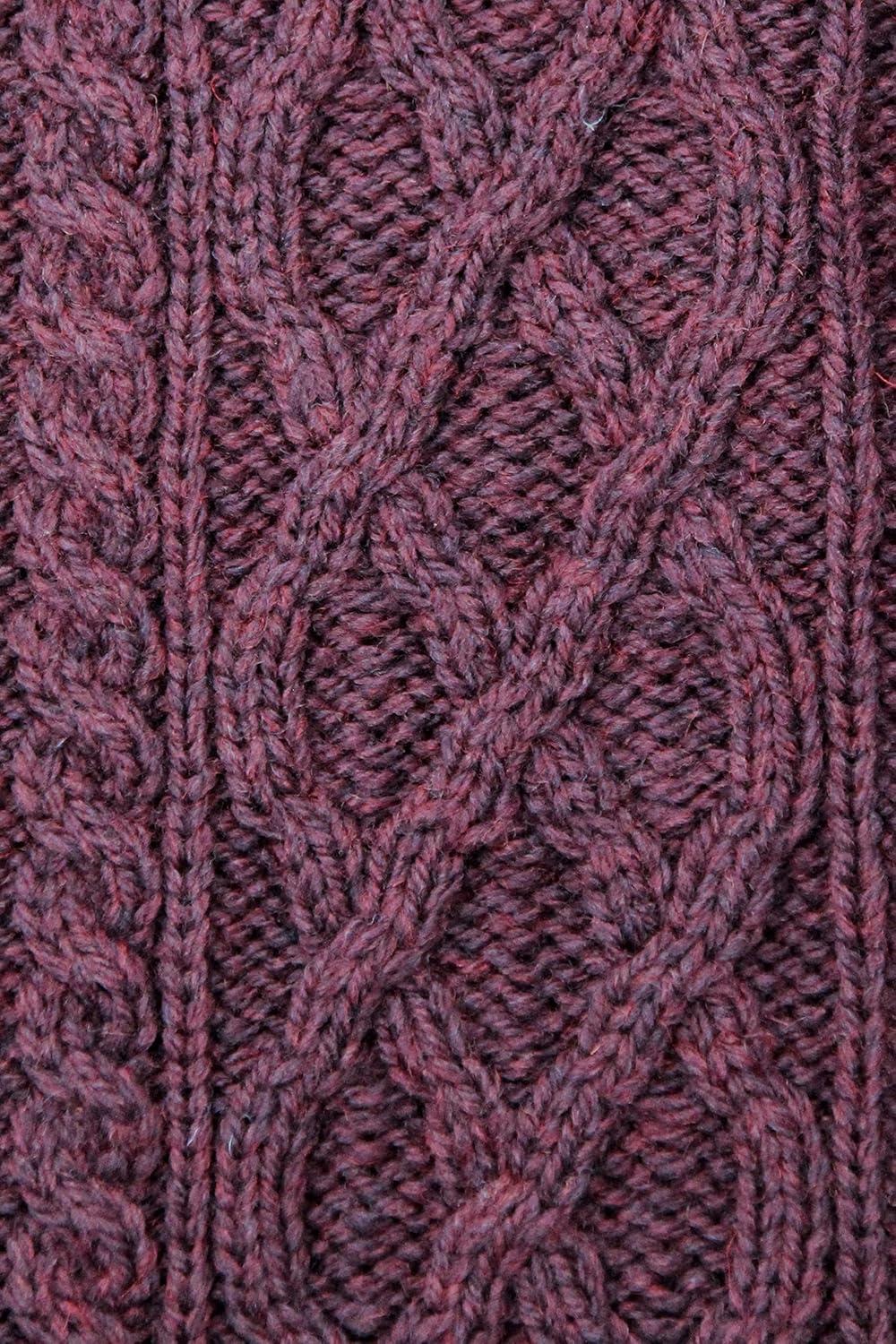 image:imageAran Crafts Mens Irish Soft Cable Knitted Zip Neck Jacket 100 Merino WoolDamson