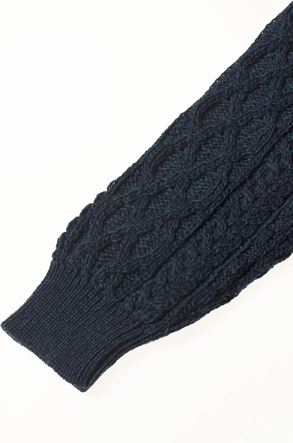 image:imageAran Crafts Mens Irish Soft Cable Knitted Zip Neck Jacket 100 Merino WoolSherwood