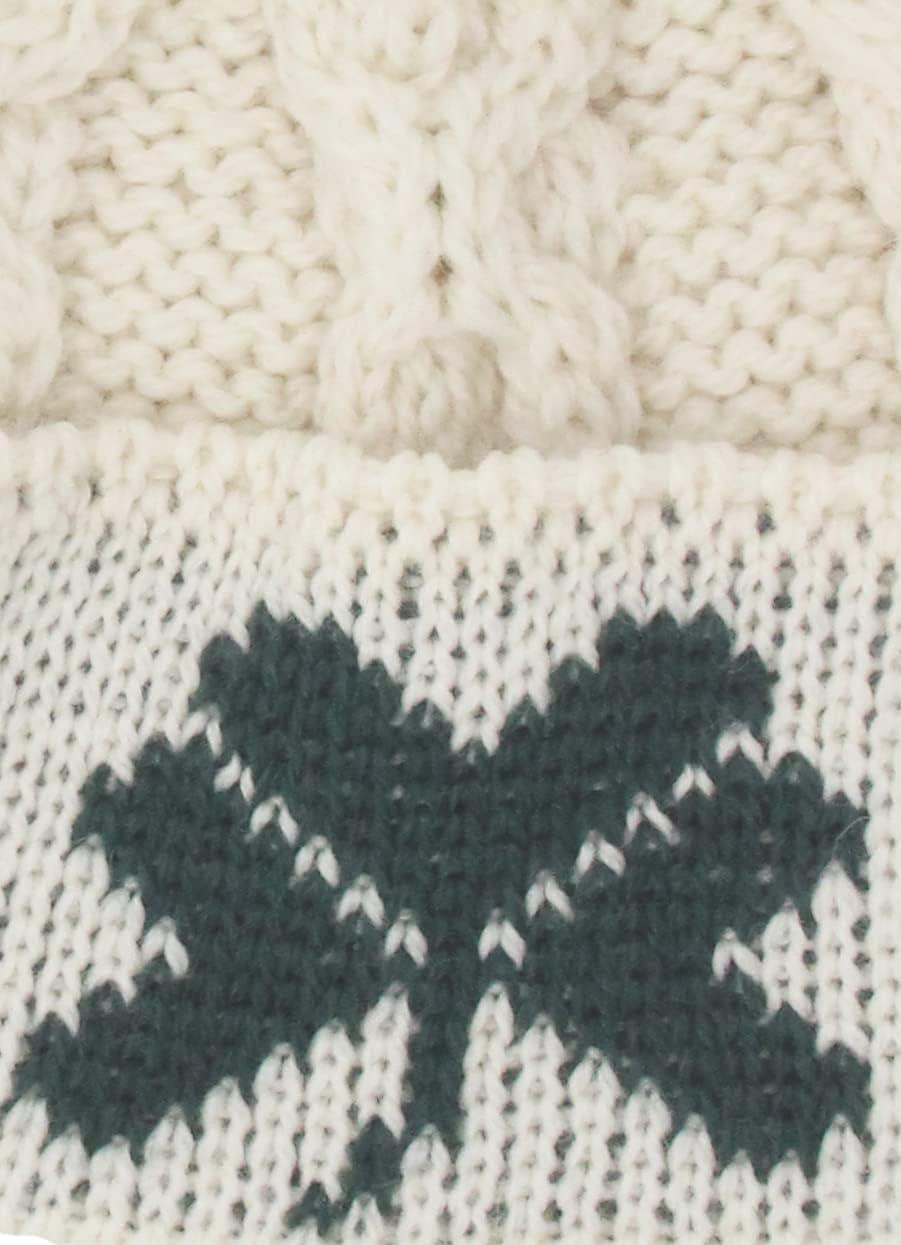 image:imageAran Crafts One Size Irish Soft Cable Knitted Shamrock Hat 100 Merino Wool