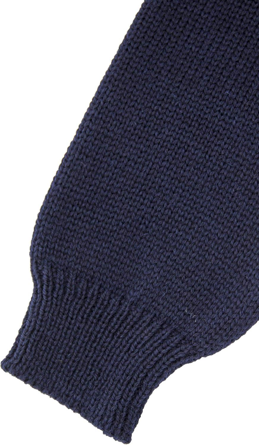 image:imageAran Crafts Plain Crew Neck Sweater 100 WoolNavy