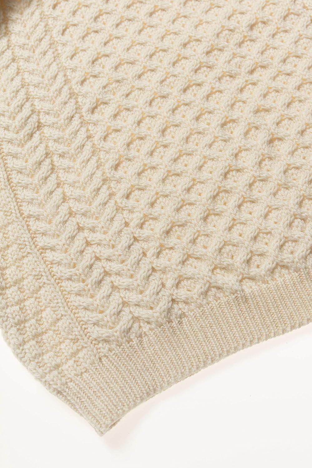 image:imageAran Crafts Unisex Irish Cable Knitted Crew Neck Sweater 100 Merino WoolNatural
