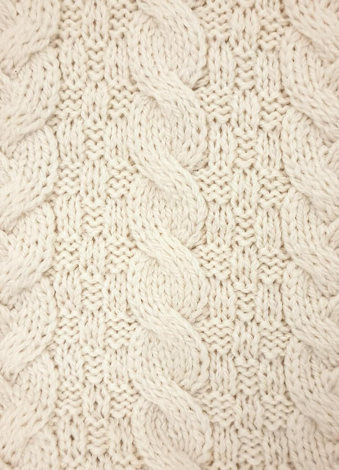 image:imageAran Crafts Womens Cable Knit Soft Buttoned Lumber Jacket 100 Merino WoolNatural