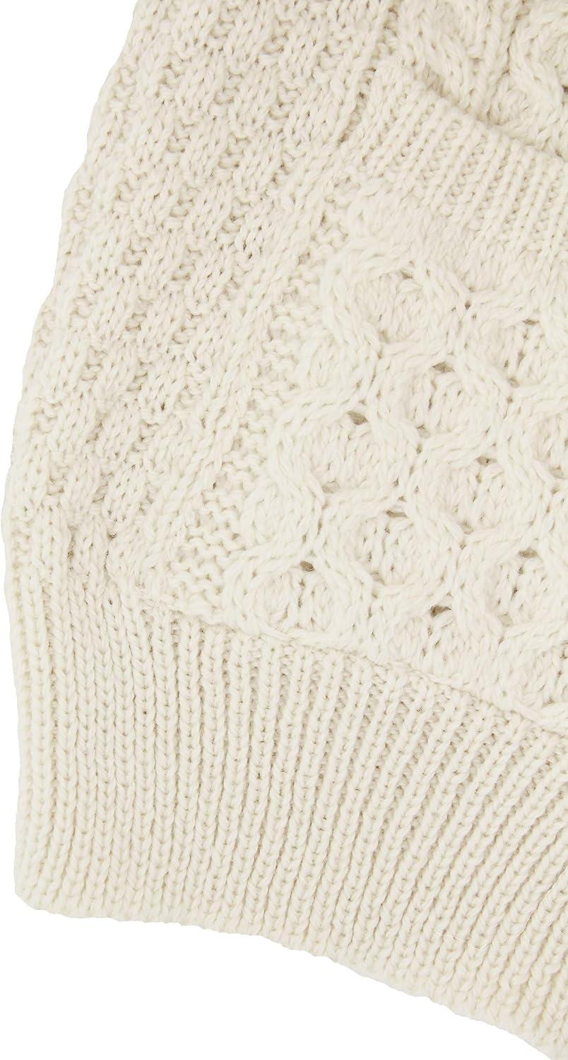 image:imageAran Crafts Womens Cable Knit Soft Buttoned Lumber Jacket 100 Merino WoolNatural