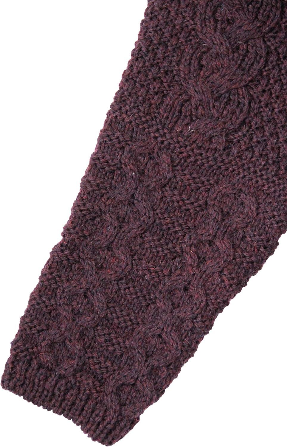 image:imageAran Crafts Womens Irish Cable Knitted Wool Hooded Zip Coat 100 Merino WoolDamson