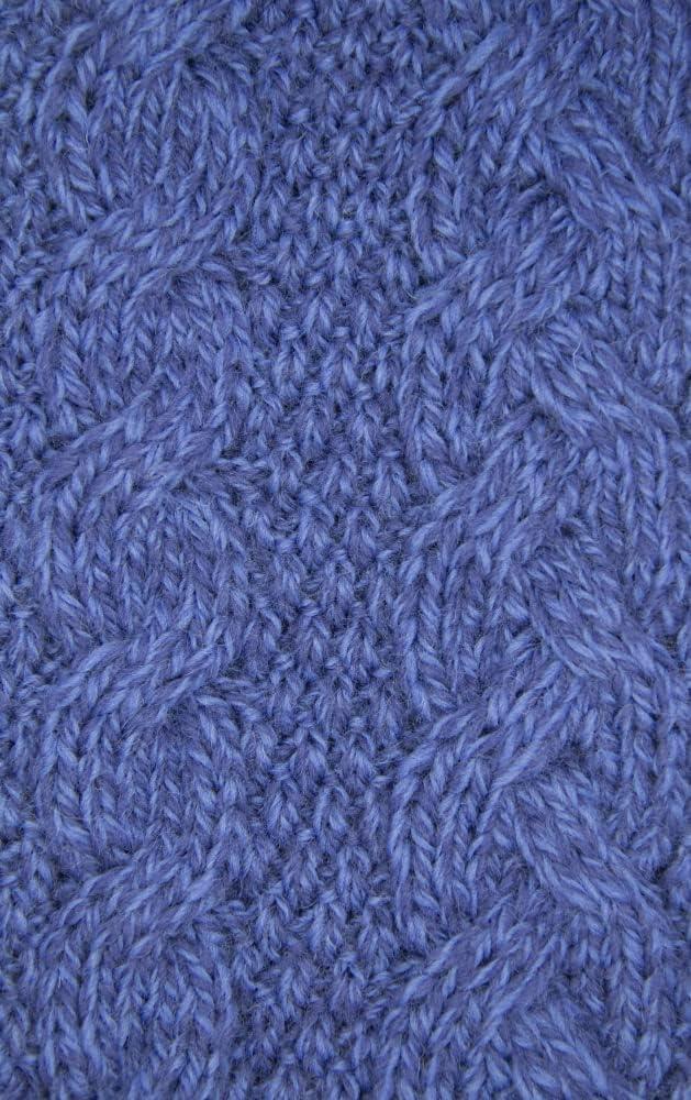 image:imageAran Crafts Womens Irish Cable Knitted Wool Hooded Zip Coat 100 Merino WoolMallard Blue