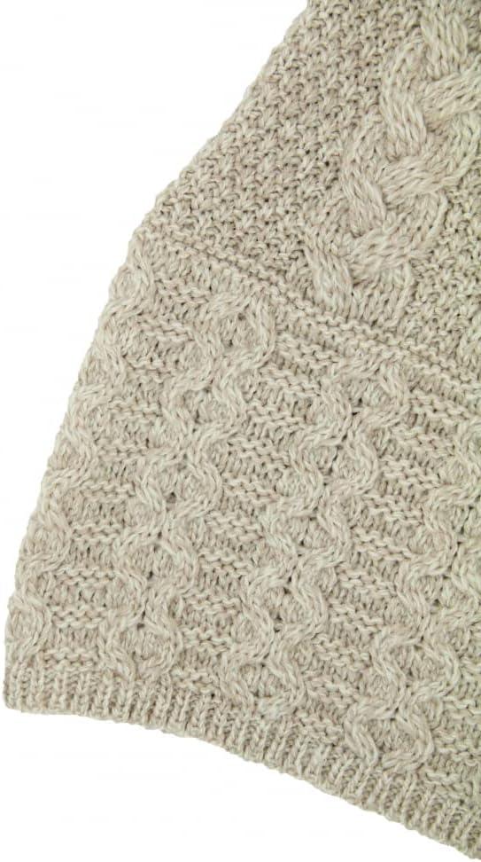 image:imageAran Crafts Womens Irish Cable Knitted Wool Hooded Zip Coat 100 Merino WoolParsnip