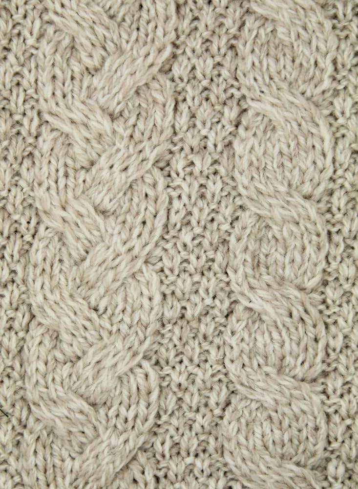 image:imageAran Crafts Womens Irish Cable Knitted Wool Hooded Zip Coat 100 Merino WoolParsnip