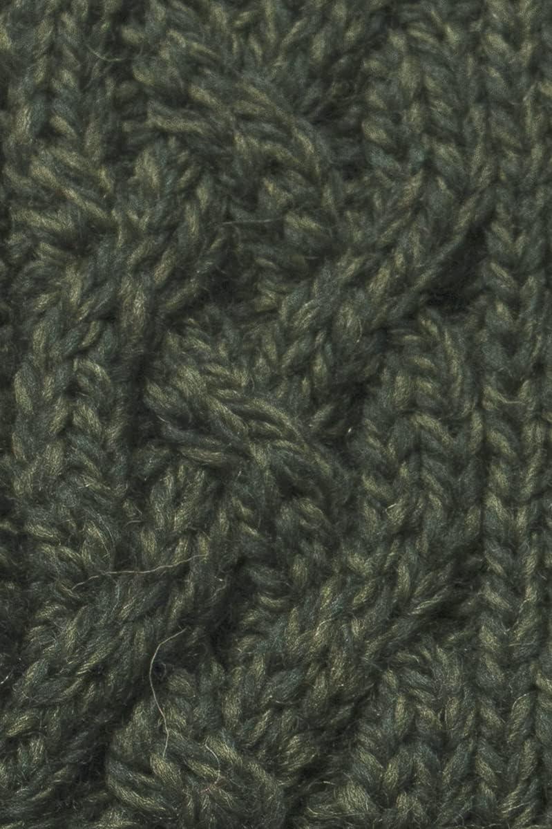 image:imageAran Crafts Womens Irish Cable Knitted Wool Side Zip Cardigan 100 Merino WoolArmy Green