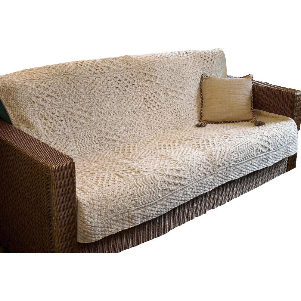 image:imageAran Crafts Soft Cable Knit 100 Merino Wool Throw Cover 50x60 16PANTHRNAT