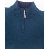 Aran Crafts 1/4 Zip Plain Sweater 100% Wool, Made in Ireland(Blackwatch)