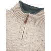 Aran Crafts 1/4 Zip Plain Sweater 100% Wool, Made in Ireland(Skiddaw)