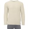 Aran Crafts Aran Crew Neck Sweater (100% Wool)(Natural)