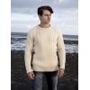 Aran Crafts Aran Crew Neck Sweater (100% Wool)(Natural)