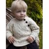 Aran Crafts Baby Traditional Irish 3 Button Crew Neck Sweater (100% Merino Wool)
