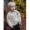 Aran Crafts Baby Traditional Irish 3 Button Crew Neck Sweater (100% Merino Wool)