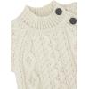 Aran Crafts Baby Traditional Irish 3 Button Crew Neck Sweater (100% Merino Wool)