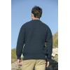 Aran Crafts Basket Stitch Crew Neck Sweater (100% Wool)(Blackwatch)