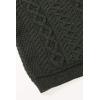 Aran Crafts Boy’s Irish Cable Knitted Half Zip Sweater (100% Merino Wool)(Army Green)