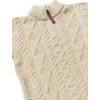Aran Crafts Boy’s Irish Cable Knitted Half Zip Sweater (100% Merino Wool)(Natural)