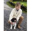 Aran Crafts Boy’s Irish Cable Knitted Half Zip Sweater (100% Merino Wool)(Natural)