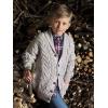 Aran Crafts Boy’s Irish Soft Cable Knitted Shawl Cardigan (100% Merino Wool)(Oatmeal)