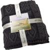 Aran Crafts Couch Cover Two Tone Irish Plated Throw Blanket (100% Merino Wool)