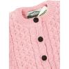 Aran Crafts Girl’s Irish Cable Knitted Button Cardigan (100% Merino Wool)