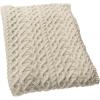Aran Crafts Heart Pattern Throw Cover Blanket (100% Super Soft Merino Wool)