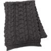 Aran Crafts Irish Cable Knitted Heavyweight Cold Weather Scarf 10″x64″ (100% Merino Wool)(Charcoal)