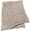 Aran Crafts Irish Cable Knitted Heavyweight Cold Weather Scarf 10″x64″ (100% Merino Wool)(Oatmeal)