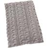 Aran Crafts Irish Cable Knitted Heavyweight Cold Weather Scarf 10″x64″ (100% Merino Wool)(Soft Grey)