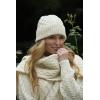 Aran Crafts Irish Cable Knitted Trellis Pattern Merino Hat (100% Merino Wool)