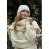 Aran Crafts Irish Cable Knitted Trellis Pattern Merino Hat (100% Merino Wool)