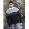 Aran Crafts Irish Donegal Three Tone Sweater, 100% Donegal Wool (K5261)(Grey Mix)