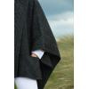 Aran Crafts Irish Ladies Tweed Cape, 100% Tweed with Merino Wool (T35)(Charcoal)