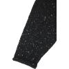 Aran Crafts Irish Mens 2 Button V-Neck Sweater, 100% Donegal Wool (K3082)(Black Nep)