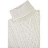 Aran Crafts Irish Mens Polo Neck Sweater, 100% Wool (R1587)(Natural)