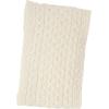 Aran Crafts Irish Shamrock Soft Cable Knitted Scarf 9″x60″ (100% Merino Wool) Natural
