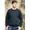 Aran Crafts Irish Soft Cable Knitted Crew Neck Unisex Sweater (100% Pure New Wool)(Blackwatch)