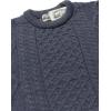 Aran Crafts Irish Soft Cable Knitted Crew Neck Unisex Sweater (100% Pure New Wool)(Caspian)