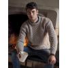 Aran Crafts Irish Soft Cable Knitted Crew Neck Unisex Sweater (100% Pure New Wool)(Skiddaw)